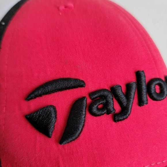 Taylormade R7 Hat Cap Men's Red Black Strapback Golf Dad Driver Clubs - Picture 3 of 10